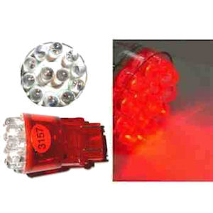 Leuchtmittel - 3157/T25 LED-12 Standard Beam \(rot\) 1x