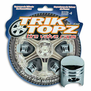 Reifen-Ventilkappen 4x \(Trik Topz\) Kolben