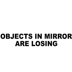 Aufkleber - Aussenspiegel \(schwarz\) Objects in Mirror