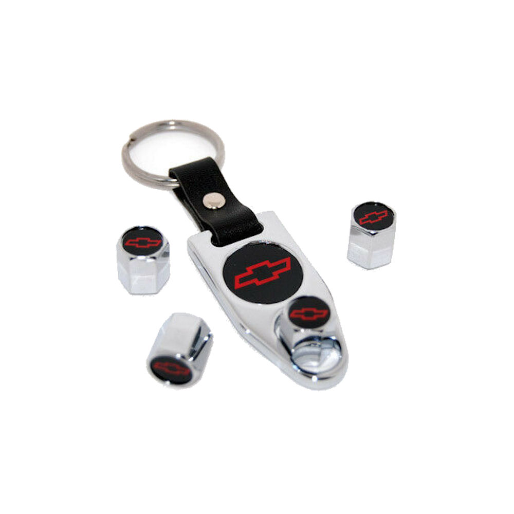 Tire Valve Stem Caps Set from Logo Caps for Chevrolet vehicles
