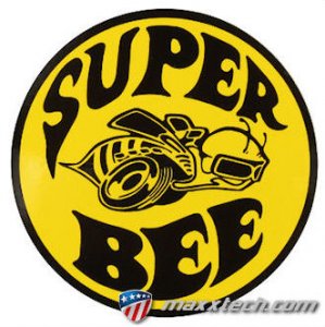 Aufkleber - Dodge Super Bee \(gelb\) 76mm