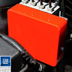 Alu-Abdeckung für ABS Modul (orange) für 2010-2015 Chevrolet Camaro Alu-Abdeckung für ABS Modul (orange) für 2010-2015 Chevrolet Camaro