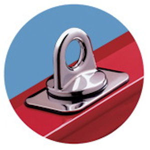 2x Bed Anchors for Pickup Truck Beds (chrome-plated)