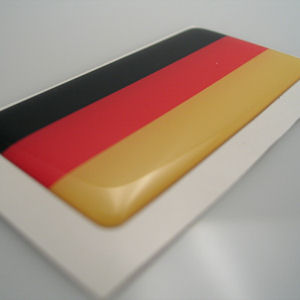 1x 3D Diamond Aufkleber Deutschland Flagge 40x20mm