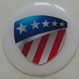 1x 3D Diamond Aufkleber MaxxTech 5 Stars 50mm (weiss)