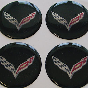 1x 3D Diamond Aufkleber 60mm 2014-19 Chevrolet Corvette