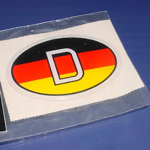 1x 3D Diamond Aufkleber Deutschland Flagge (80x55mm)