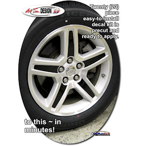 Aufkleber f�r 18 Zoll Felgen f�r 2008-10 Dodge Charger