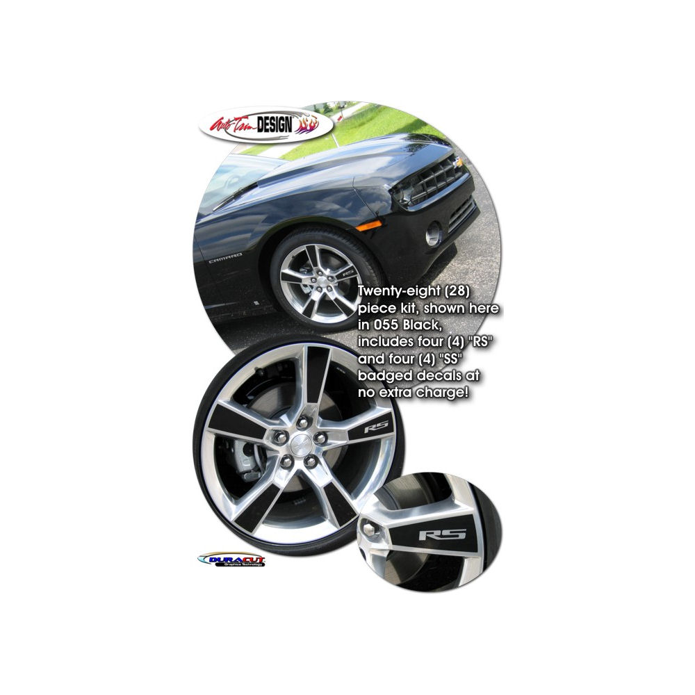 Aufkleber - Felgendekor 1 (schwarz) 10-12 Chevy Camaro