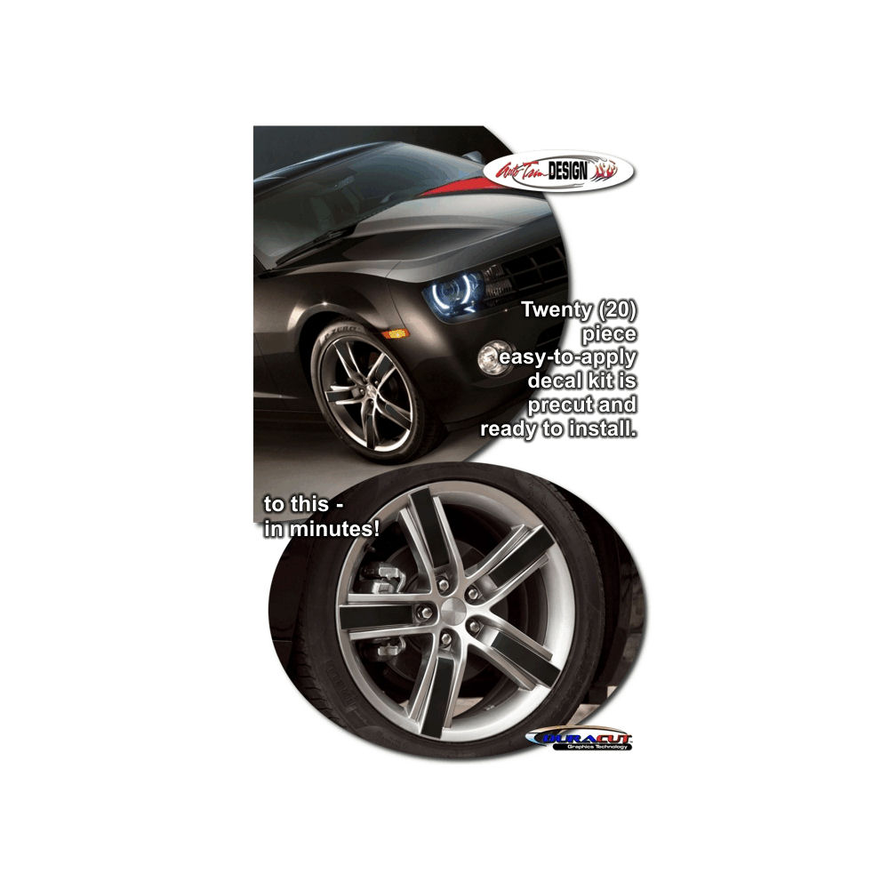 Aufkleber - Felgendekor 3 (schwarz) 12-15 Chevy Camaro