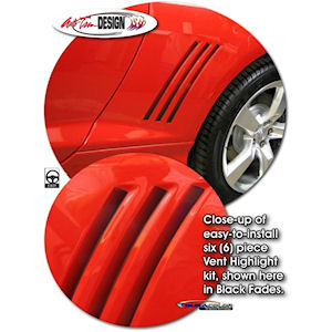 ATD Aufkleber Kotfl�gel-Vents f�r 2010-15 Chevy Camaro