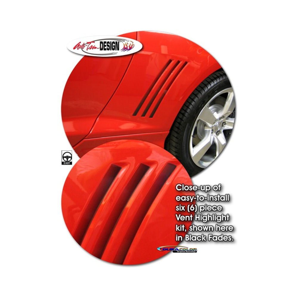 Aufkleber - Kotfl�gel Vents (schwarz) 10-15 Chevy Camaro