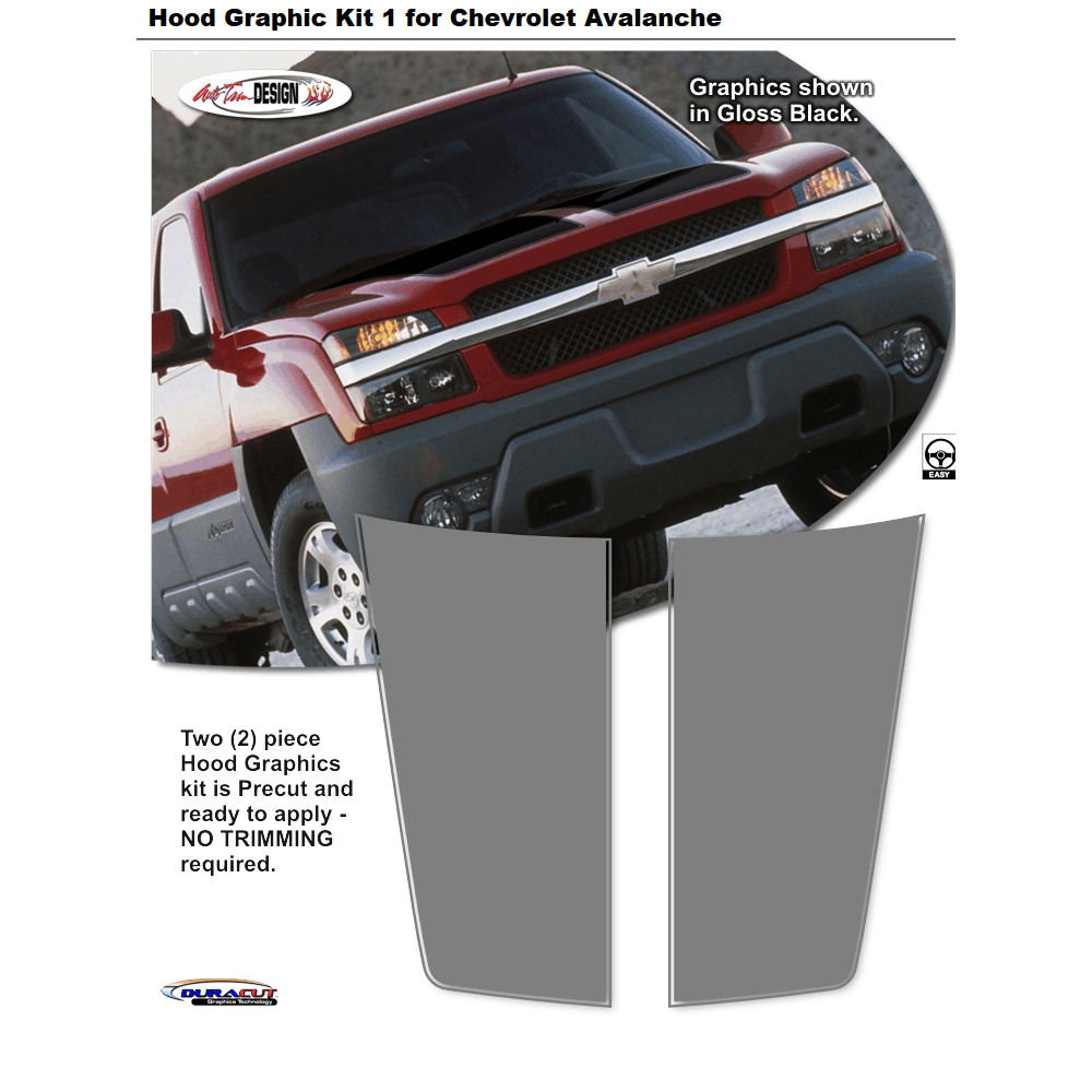 Aufkleber - Motorhaube (01) 02-06 Chevy Avalanche