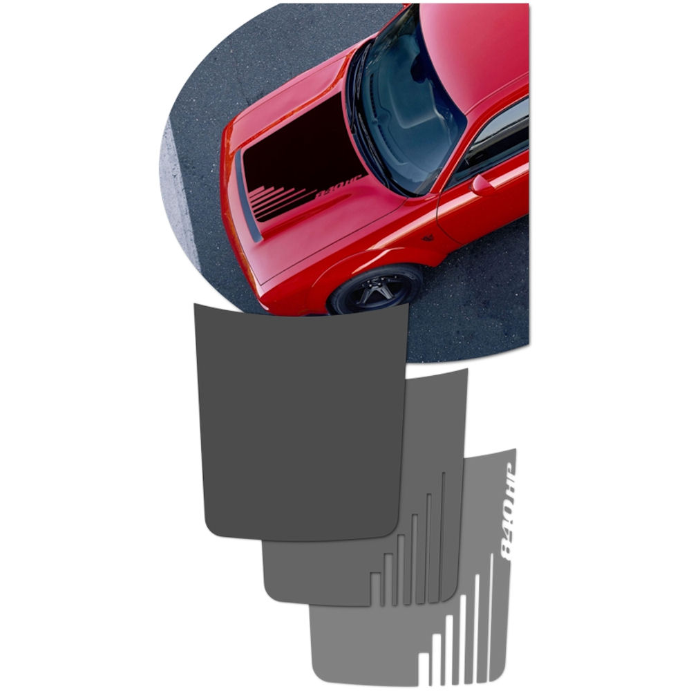 Aufkleber - Motorhaube (01) 2018 Dodge Challenger Demon