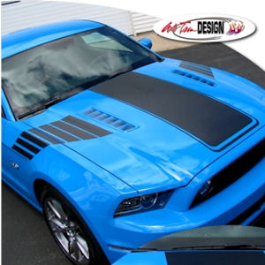 ATD Rally Streifen Motorhaube für 2013-14 Ford Mustang ATD Rally Streifen Motorhaube für 2013-14 Ford Mustang