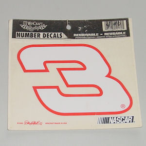 NASCAR Merchandise Aufkleber Dale Erarnhardt Nummer 3 (