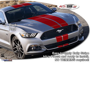 ATD Rally Streifen Aufkleber 2015-23 Ford Mustang Coupe ATD Rally Streifen Aufkleber 2015-23 Ford Mustang Coupe