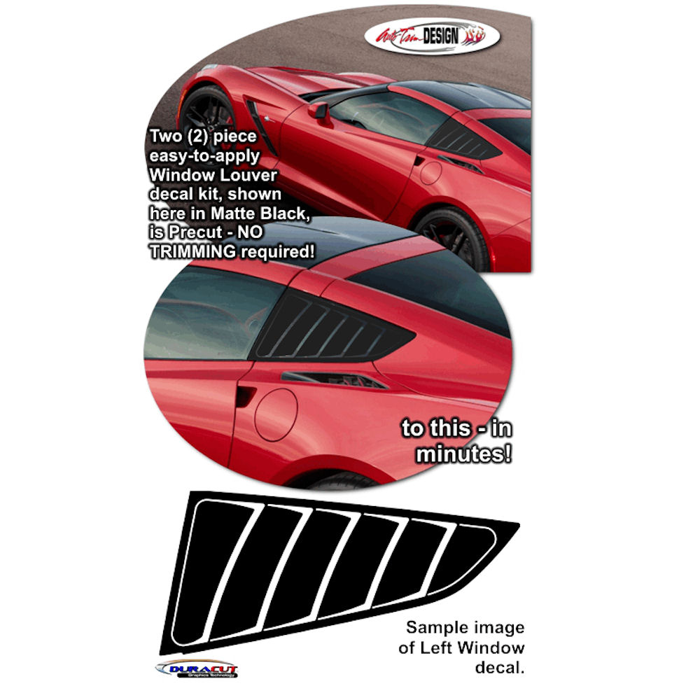 Aufkleber - Seitenscheiben (schwarz) 14-19 Chevy Corvette