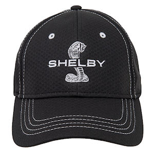 Black Shelby Textured Black Performance Cap/Hat