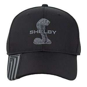 Black Shelby American Tonal Flag Brim Baseball Cap/Hat