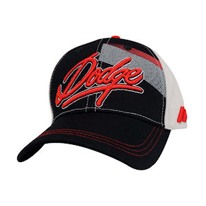 Schwarze Dodge Life Vintage Script Baseball-Kappe