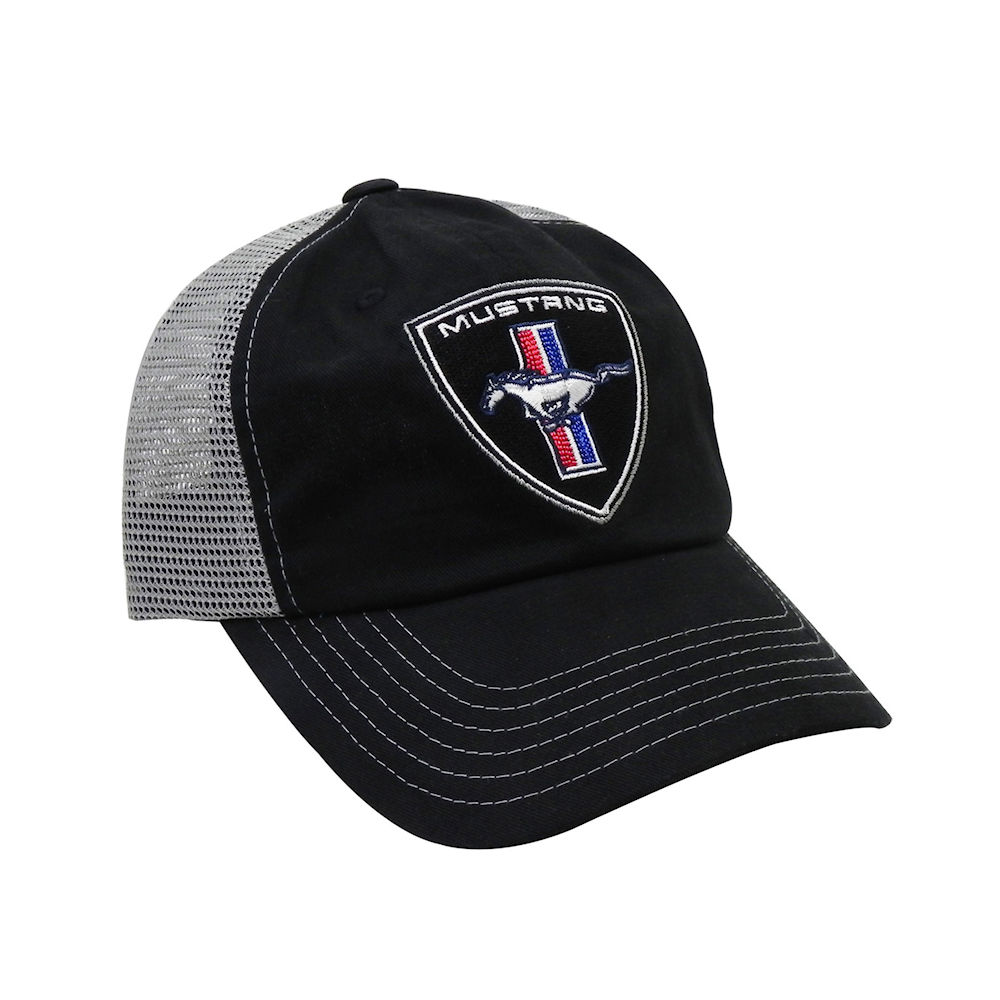 Baseball Kappe - Ford Mustang TriBar Crest (schwarz)