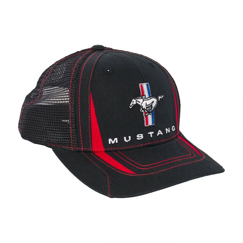 Baseball Kappe - Ford Mustang TriBar (schwarz/rot)