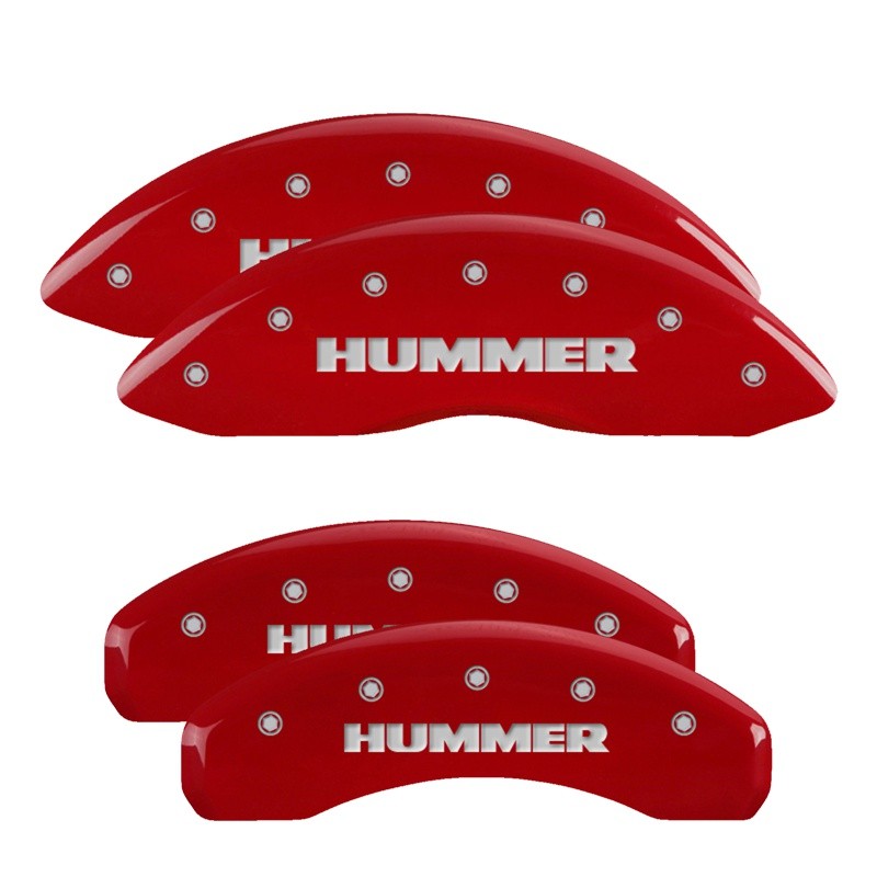 Brake Caliper Covers F/R (Red) 03-09 Hummer H2