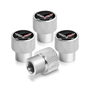 Reifen-Ventilkappen \(silber\) 14-19 Corvette C7