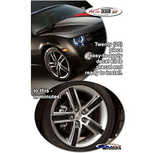 Aufkleber - Felgendekor 3 \(schwarz\) 12-15 Chevy Camaro