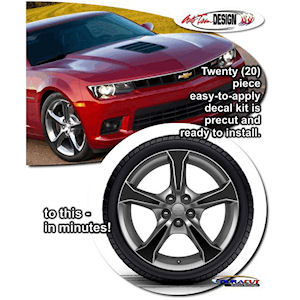 Aufkleber - Felgendekor 5 \(schwarz\) 13-15 Chevy Camaro