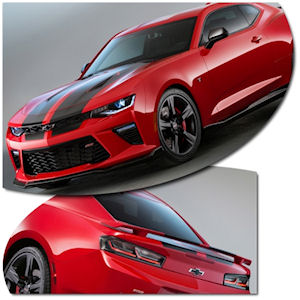 Aufkleber - Rally Stripes \(12\) 16-18 Chevy Camaro Coupe