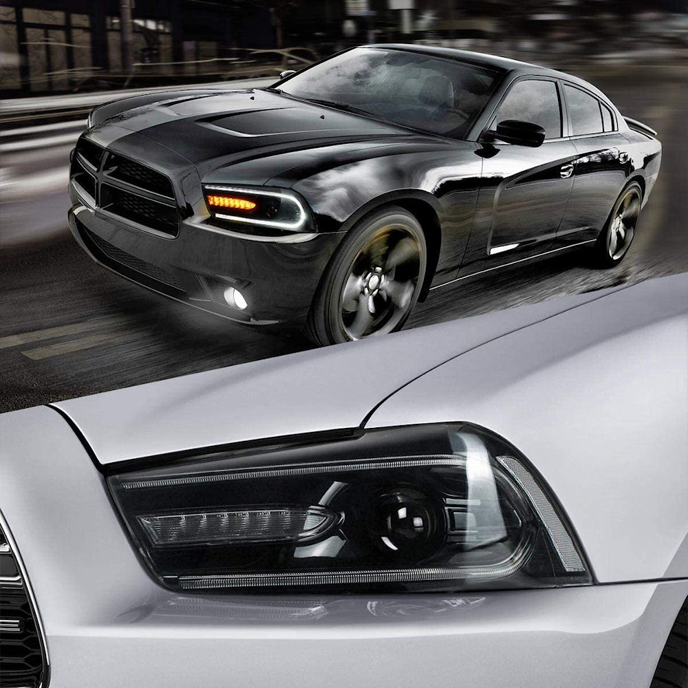 Projector Headlights with LED from VLAND for 20112014 Dodge Charger