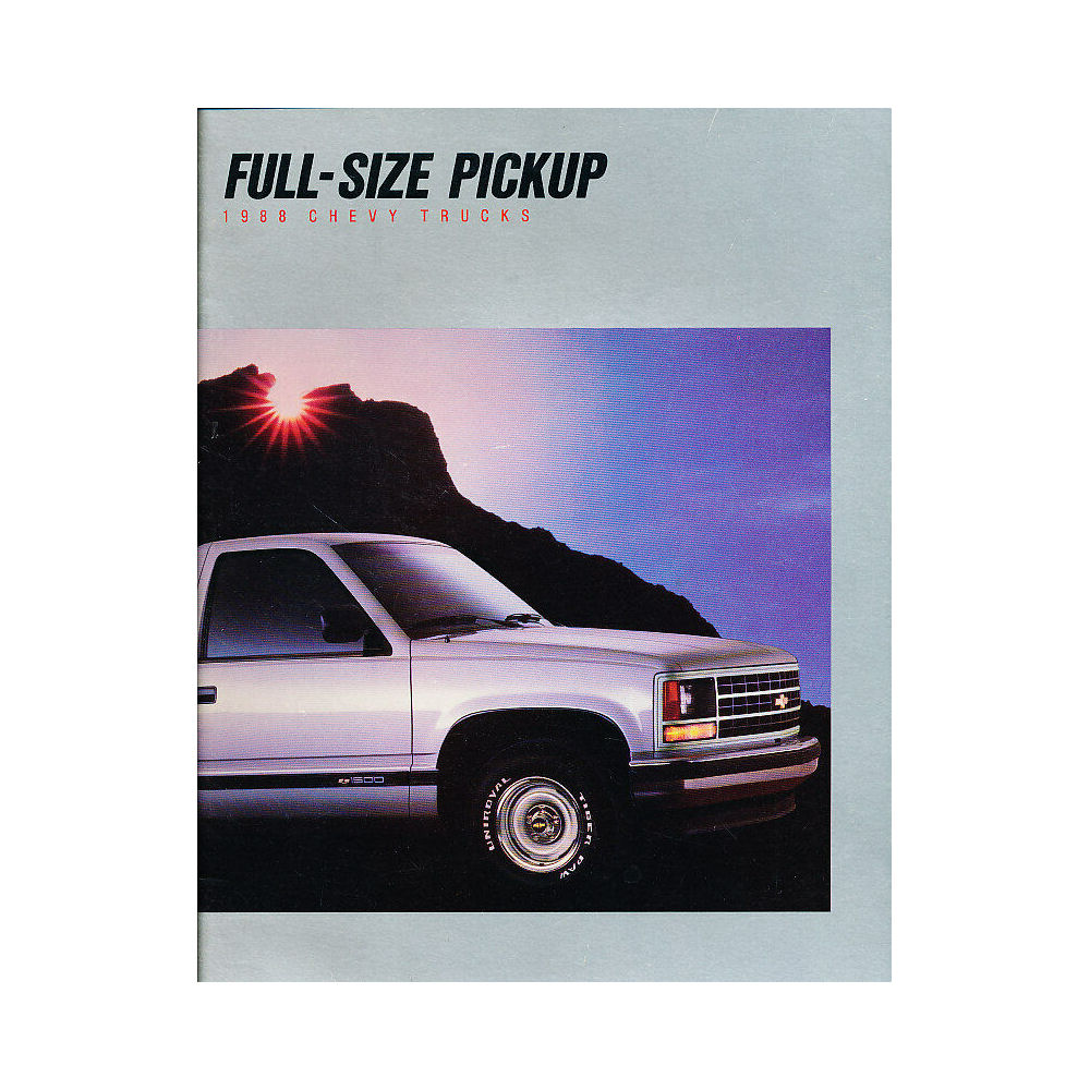 GM Media Sales Brochure of 1988 Chevrolet Fullsize Trucks (GMT400)