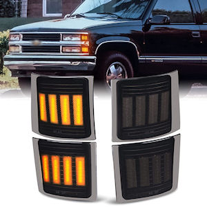 Front-Blinker/Reflektoren LED \(schwarz\) 94-99 Chevy Trucks