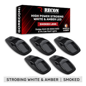 Recon LED Cab Roof Lights smoked for 2019-26 Dodge RAM