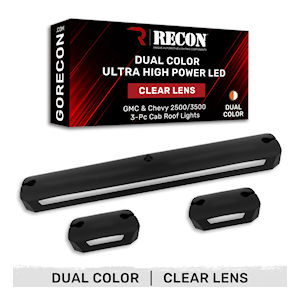 Recon LED Roof Cab Lights (clear) for 2007-13 GM Trucks