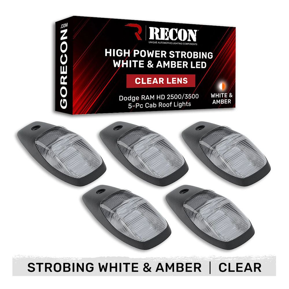 Cab Roof Lights LED (clear) 19-26 Dodge RAM