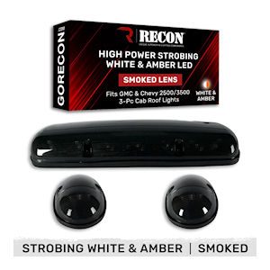 Recon LED Roof Cab Lights (black) for 1999-06 GM Trucks