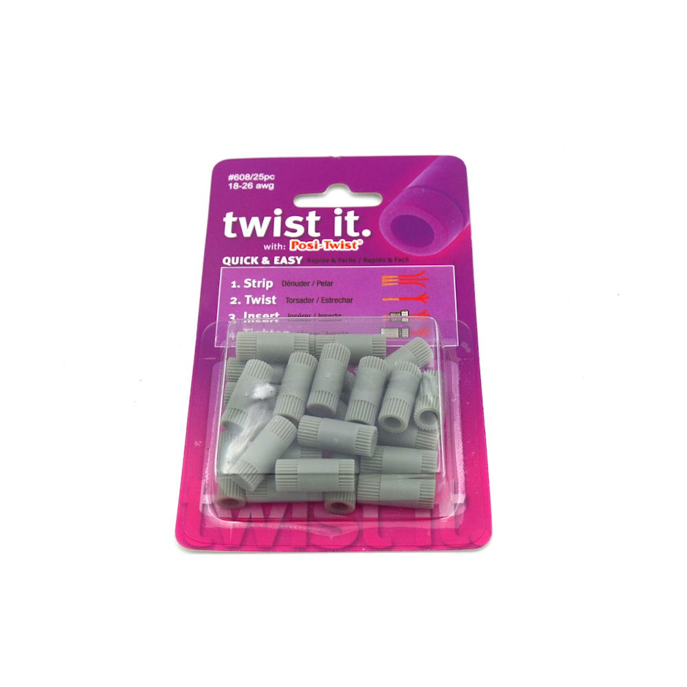 Cable Connector - Posi-Twist Multi Wire (608) 25x Gray