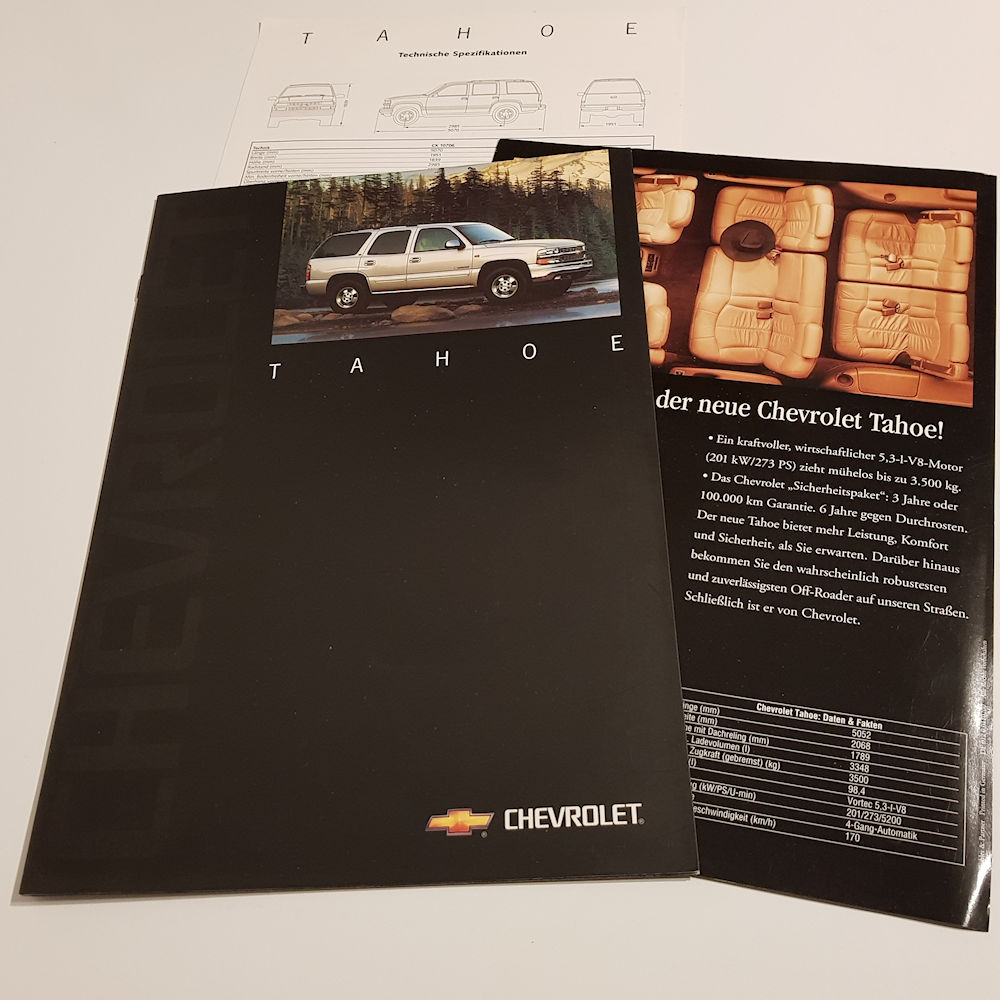 Car Sales Brochure - 2002 Chevy Tahoe (german)