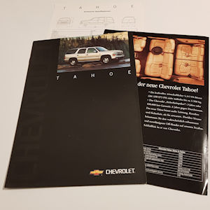 2002 Chevrolet Tahoe Car Sales Brochure (german) GMT820