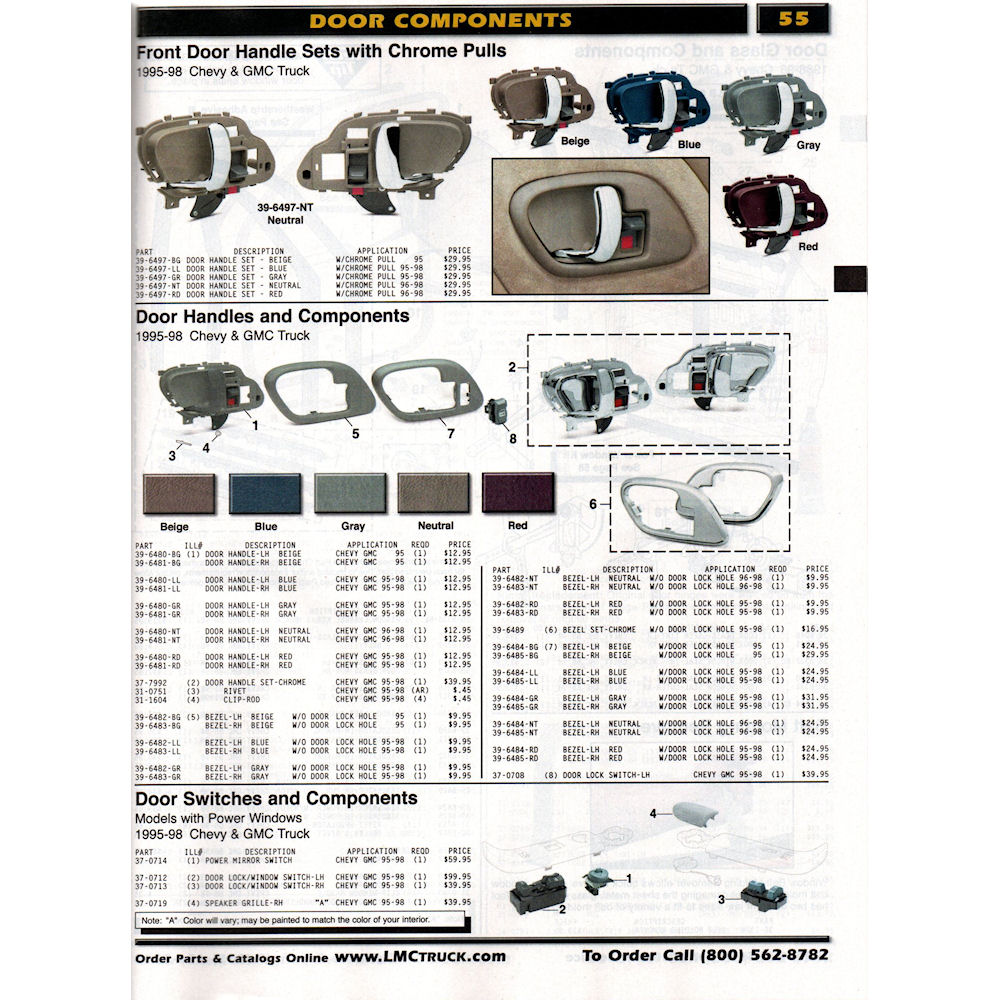 LMC Parts Catalog for 198898 Chevrolet Fullsize Trucks