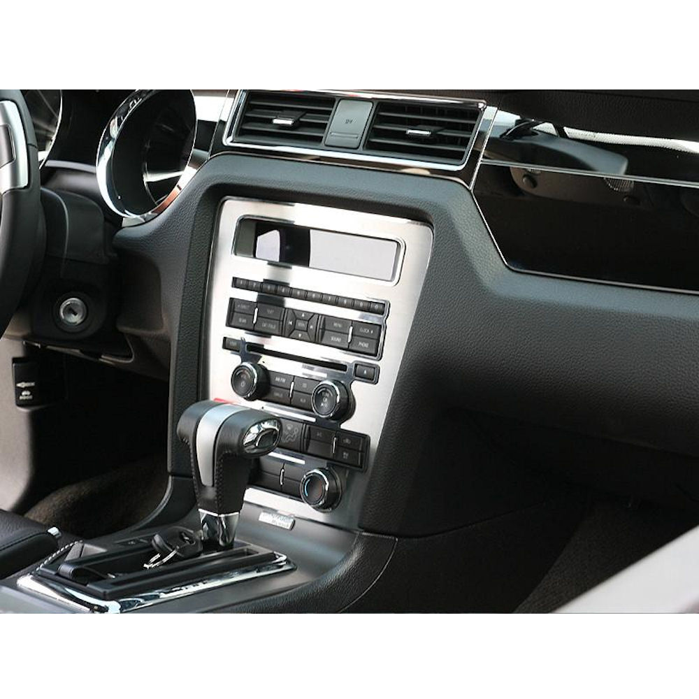 Center Dash Console made of polished Stainless Steel for 1014 Ford Mustang