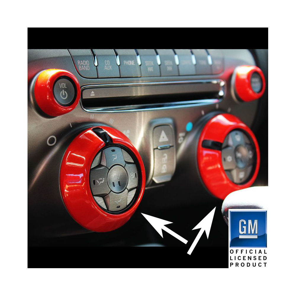 Climate Control Bezels (orange) 10-15 Chevy Camaro