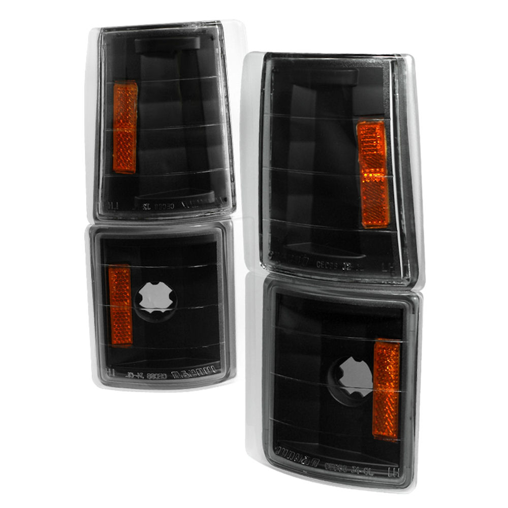 Corner Lenses/Reflectors+ (black) 94-99 GMC Trucks