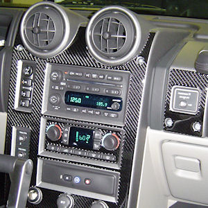 Real Carbon Fiber Dash Trim from Superior Dash for 2003-2007 Hummer H2