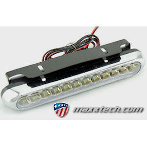 1 Pair LED Daytime Running Lights (DRL) Chrome (160mm)