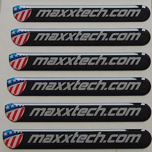 1x 3D Diamond Sticker MaxxTech 100x13mm (black/silver)