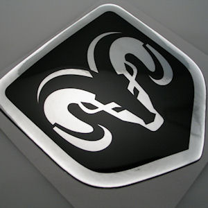 1x 3D Diamond Sticker (100x94mm) f�r 1994-24 Dodge RAM